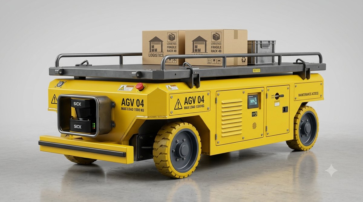 Rendu CAO d'un AGV logistique